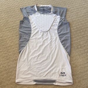 Chest Protector White and Gray Sleeveless undershirt for baseball pitchers